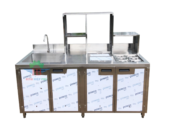 Quầy pha chế inox QB-01